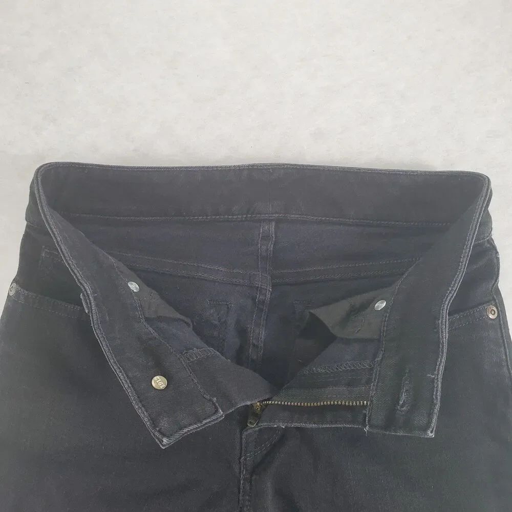 sz 2 L.L. Bean Favorite Fit Black Jeans Denim Women's Stretch 27x30 Beanflex